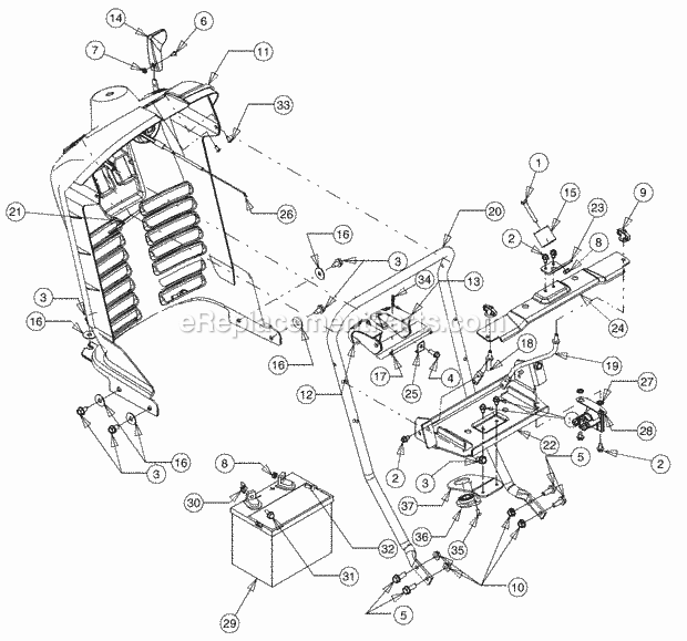 Dash Panel Diagram and Parts List for 1517 13A-231G100 Cub Cadet Lawn Tractor